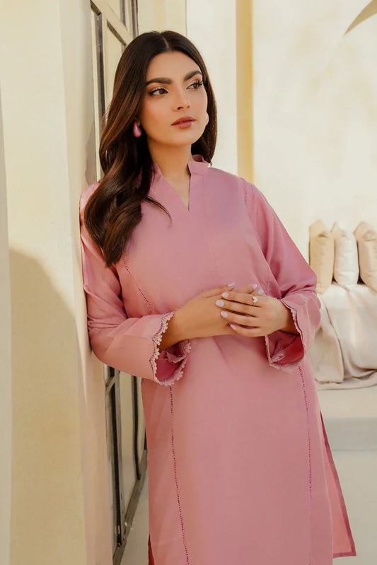 Picture of Divinely Crafted - Clara Solids '25 - Flamingo Pink - Available at Raja Sahib