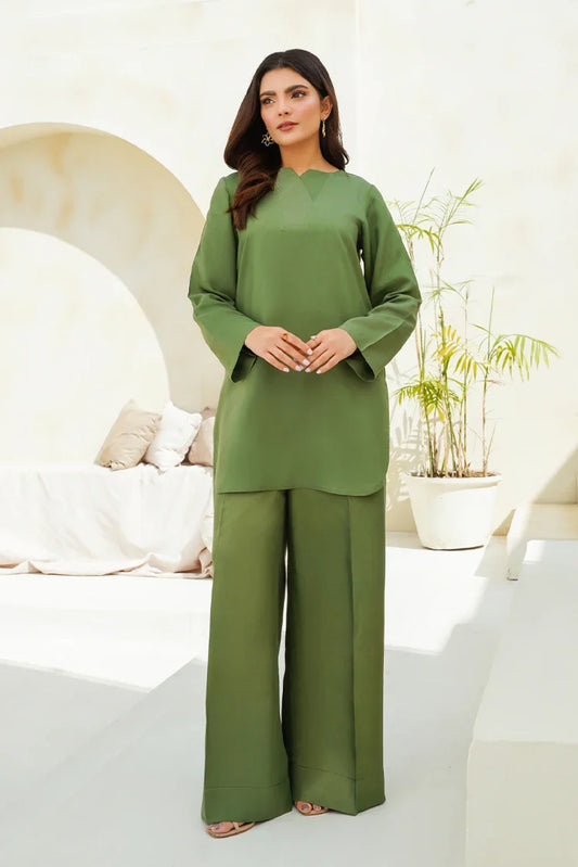 Picture of Divinely Crafted - Clara Solids '25 - Mossy Olive - Available at Raja Sahib