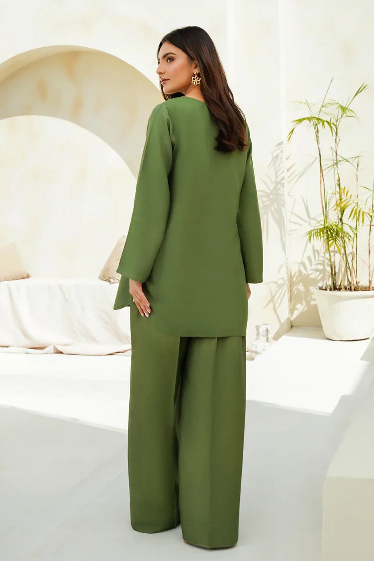 Picture of Divinely Crafted - Clara Solids '25 - Mossy Olive - Available at Raja Sahib