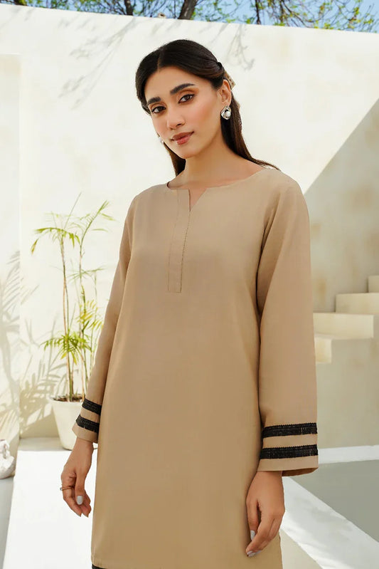 Picture of Divinely Crafted - Clara Solids '25 - Sandy Brown - Available at Raja Sahib