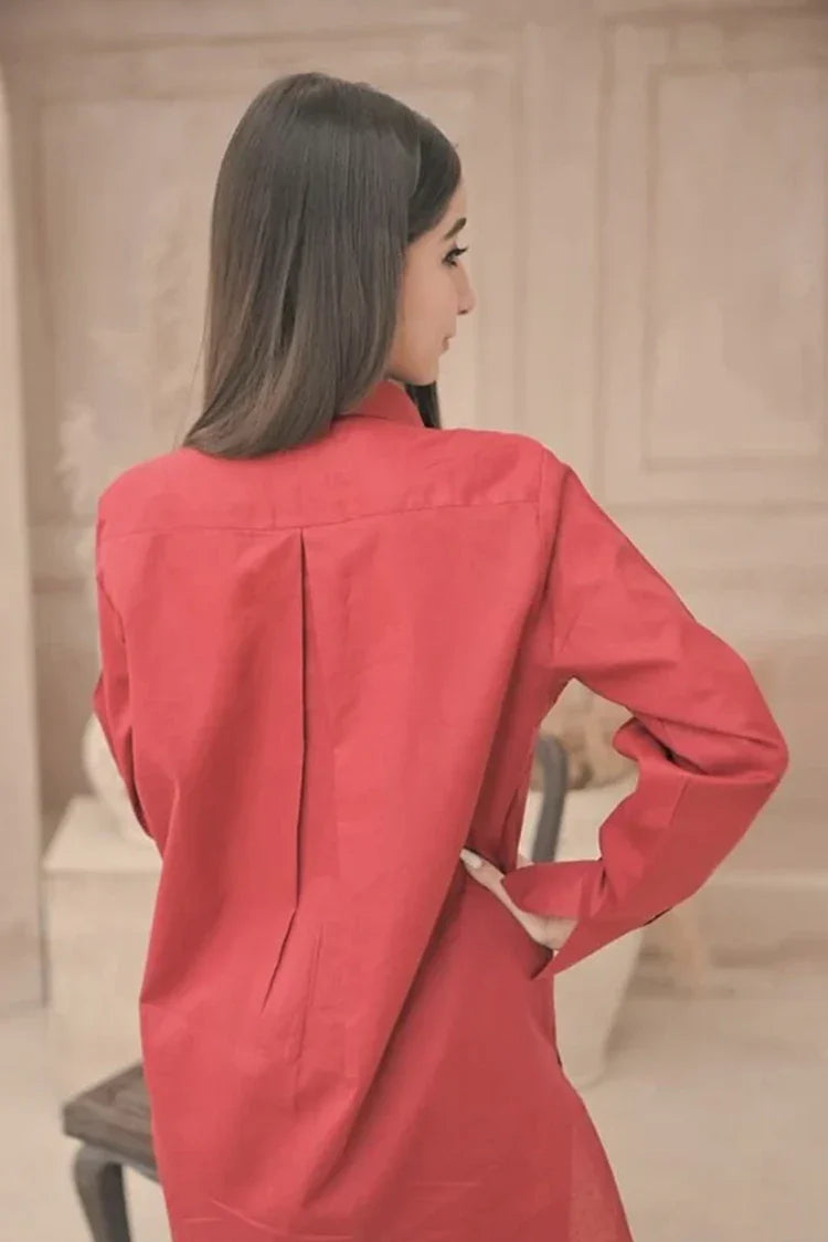 Picture of Zauk - Summer Basics - 2 Piece - Reddish Maroon - Available at Raja Sahib