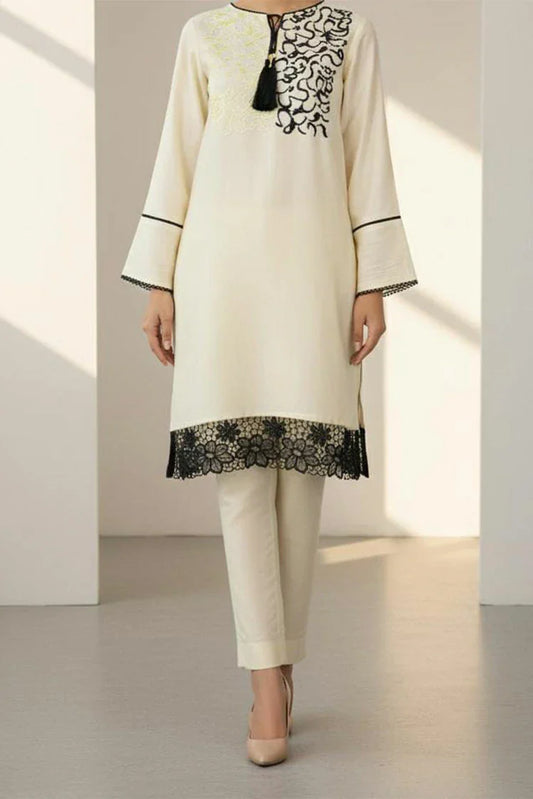 Picture of 6Teen - 2 Piece - Lawn Suit - Off White - Available at Raja Sahib