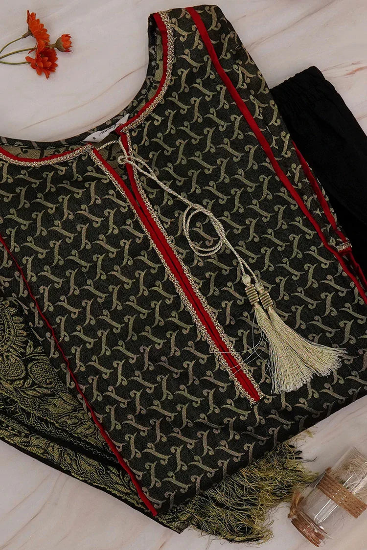 Picture of 6Teen - 3 Piece - Lawn Suit - Black - Available at Raja Sahib