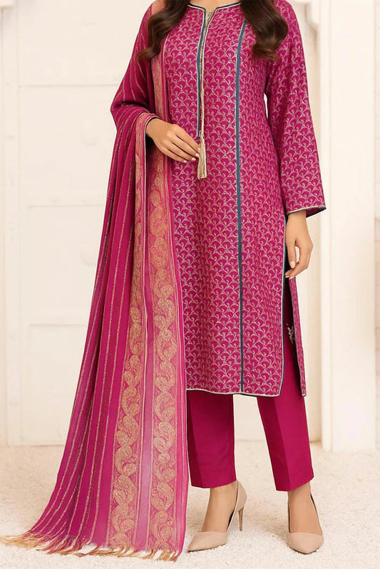 Picture of 6Teen - 3 Piece - Lawn Suit - Hot Pink - Available at Raja Sahib