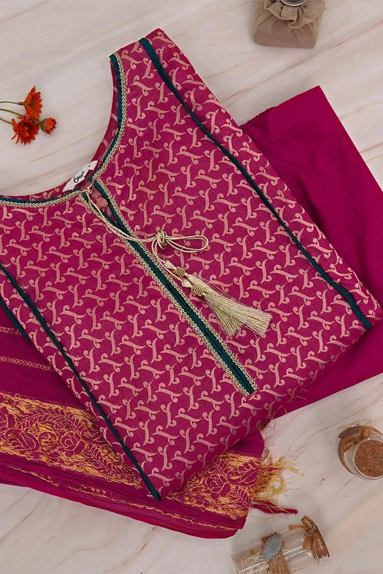 Picture of 6Teen - 3 Piece - Lawn Suit - Hot Pink - Available at Raja Sahib