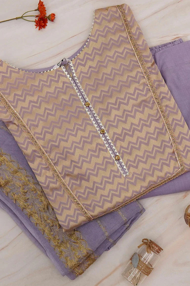 Picture of 6Teen - 3 Piece - Lawn Suit - Mauve - Available at Raja Sahib