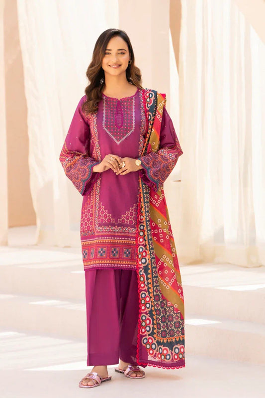 Picture of Ellena - 3-PC Unstitched Printed Lawn Suit - Available at Raja Sahib