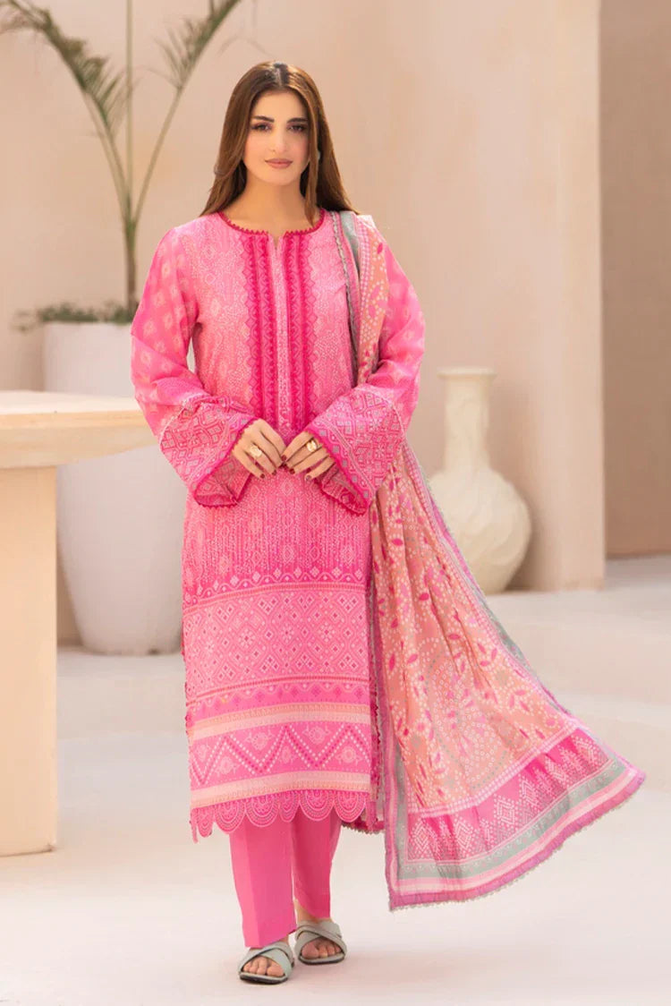 Picture of Ellena - 3-PC Unstitched Printed Lawn Suit - Available at Raja Sahib