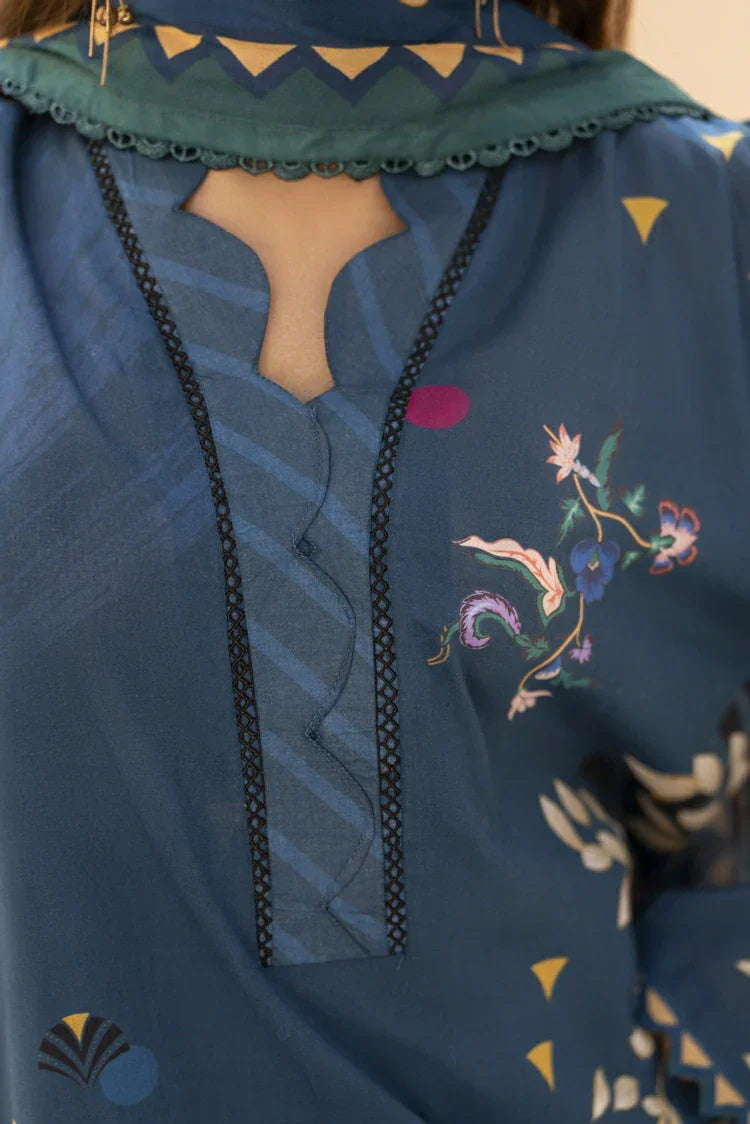 Picture of Ellena - 3-PC Unstitched Printed Lawn Suit - Available at Raja Sahib