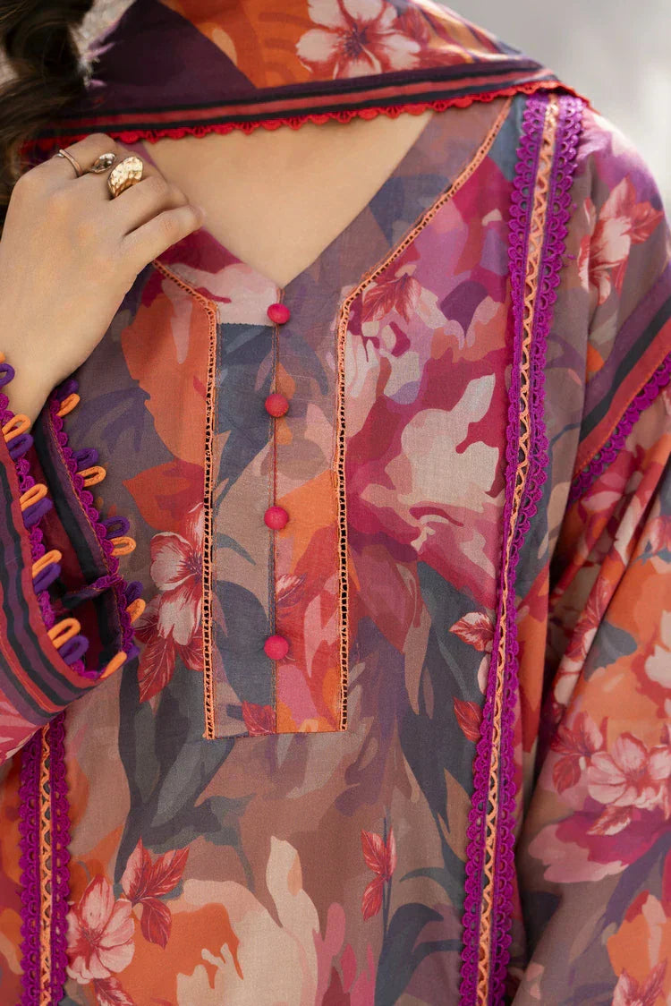 Picture of Ellena - 3-PC Unstitched Printed Lawn Suit - Available at Raja Sahib