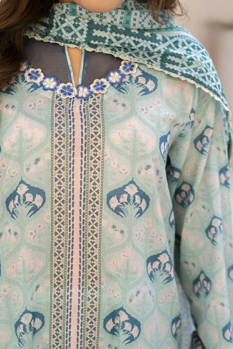 Picture of Ellena - 3-PC Unstitched Printed Lawn Suit - Available at Raja Sahib