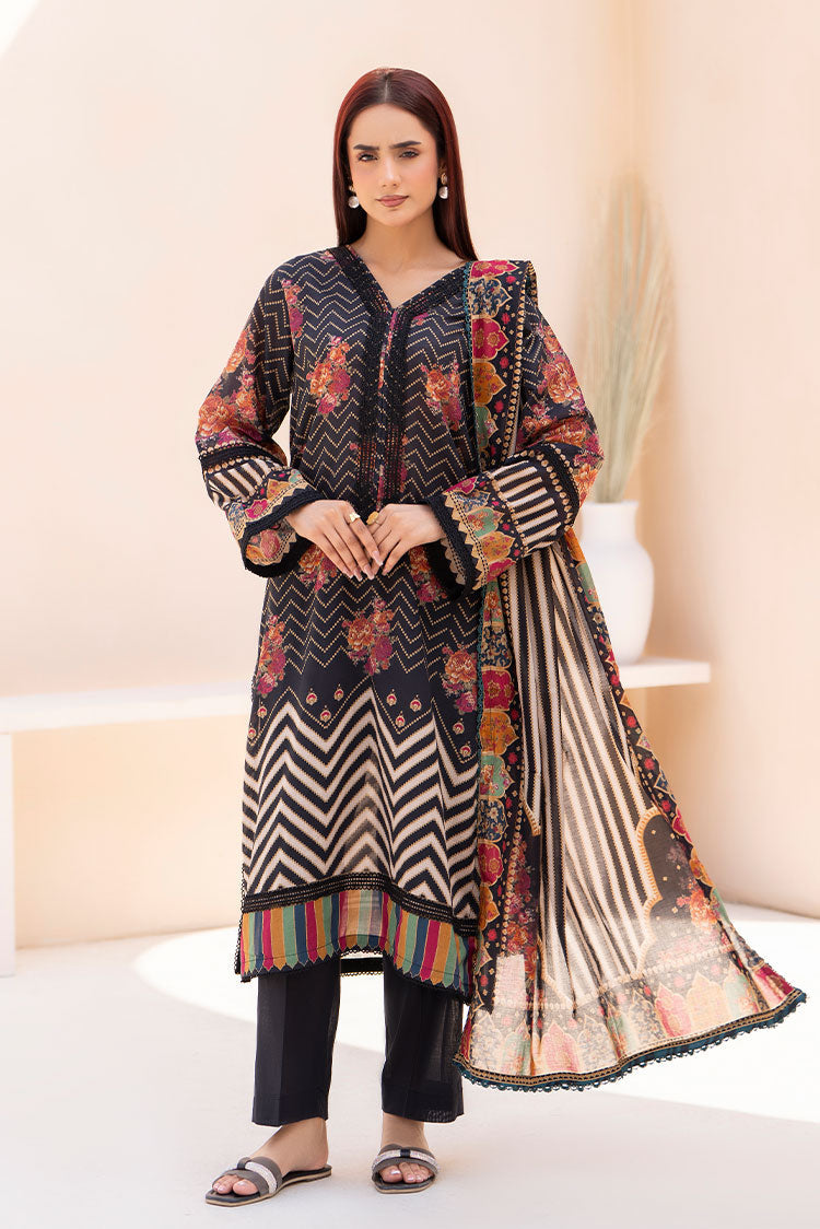 Picture of Ellena - 3-PC Unstitched Printed Lawn Suit - Available at Raja Sahib