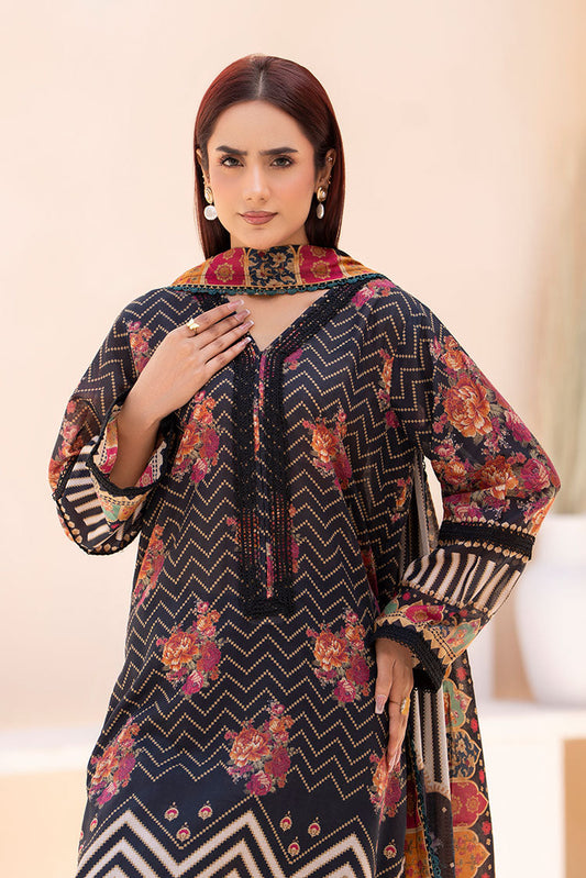 Picture of Ellena - 3-PC Unstitched Printed Lawn Suit - Available at Raja Sahib