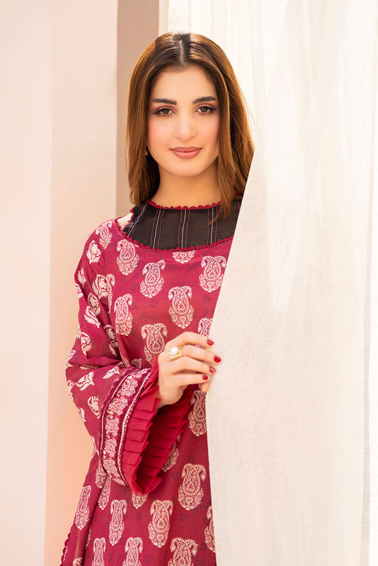 Picture of Ellena - 3-PC Unstitched Printed Lawn Suit - Available at Raja Sahib