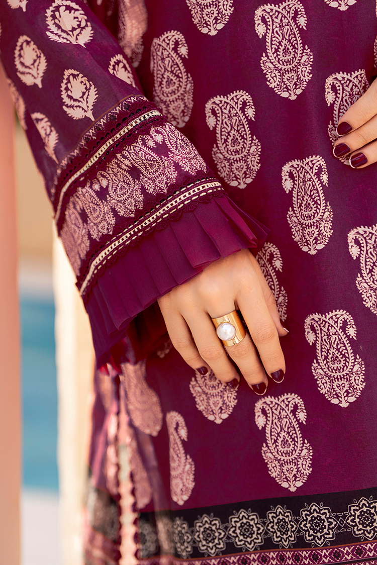 Picture of 3-PC Unstitched Printed Lawn Suit - Available at Raja Sahib