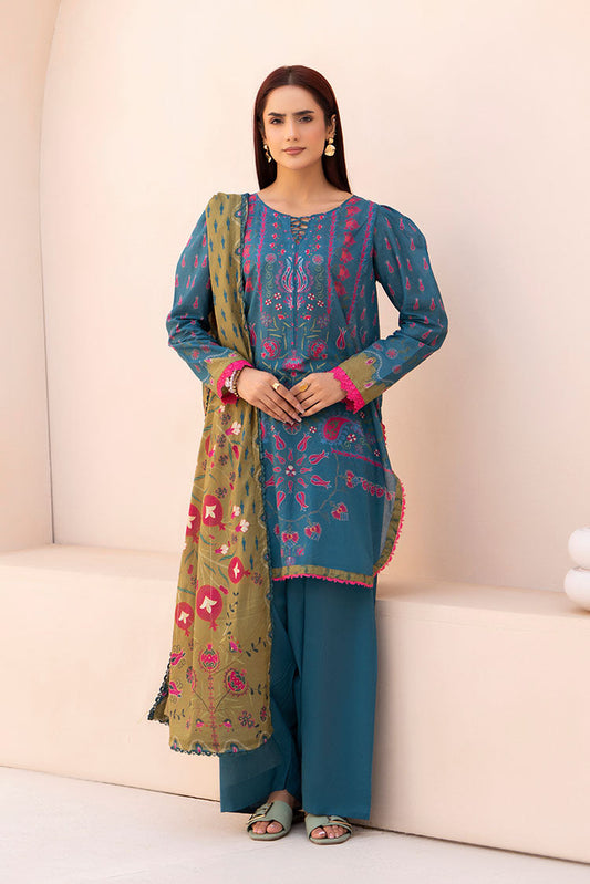 Picture of Ellena - 3-PC Unstitched Printed Lawn Suit - Available at Raja Sahib