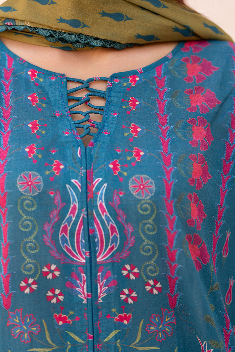 Picture of Ellena - 3-PC Unstitched Printed Lawn Suit - Available at Raja Sahib