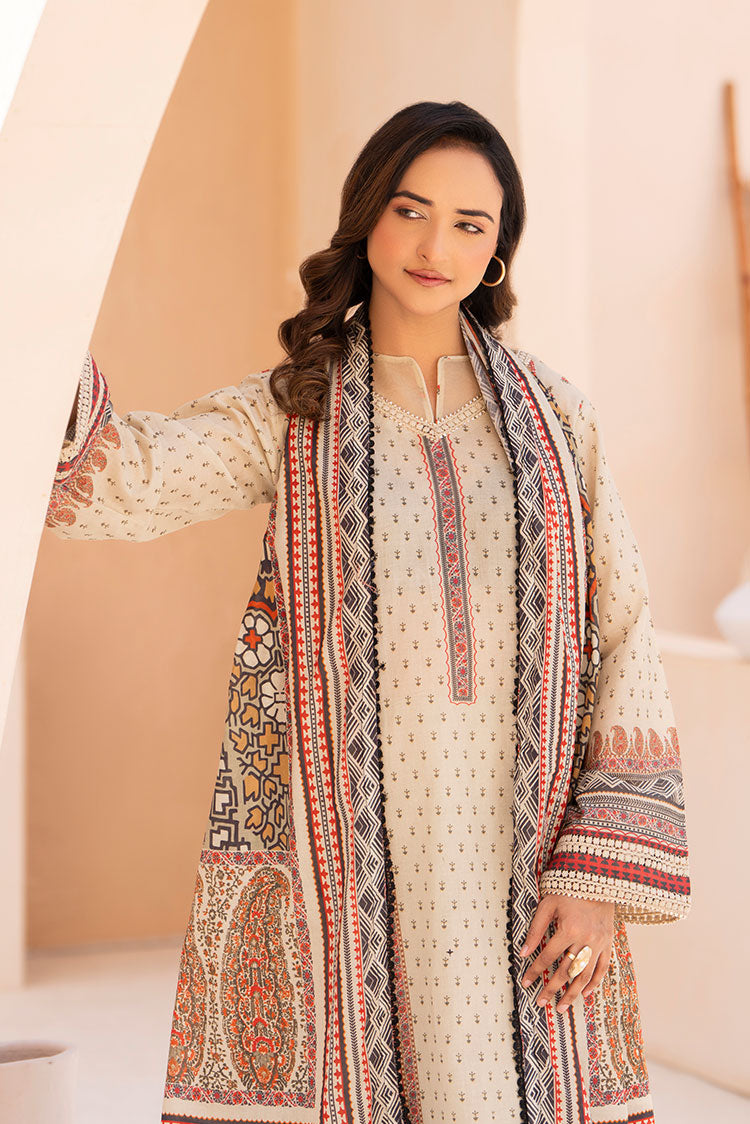 Picture of Ellena - 3-PC Unstitched Printed Lawn Suit - Available at Raja Sahib