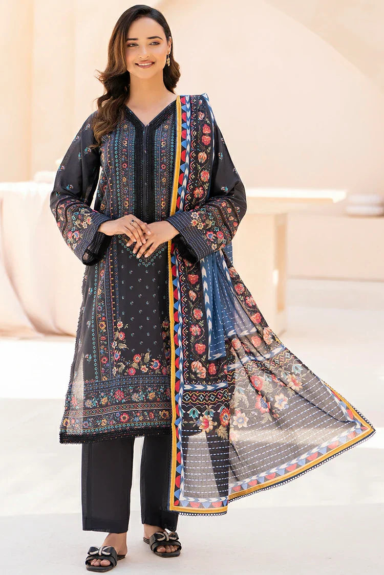 Picture of Ellena - 3-PC Unstitched Printed Lawn Suit - Available at Raja Sahib