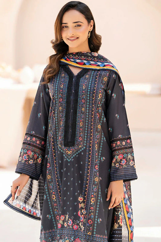 Picture of Ellena - 3-PC Unstitched Printed Lawn Suit - Available at Raja Sahib