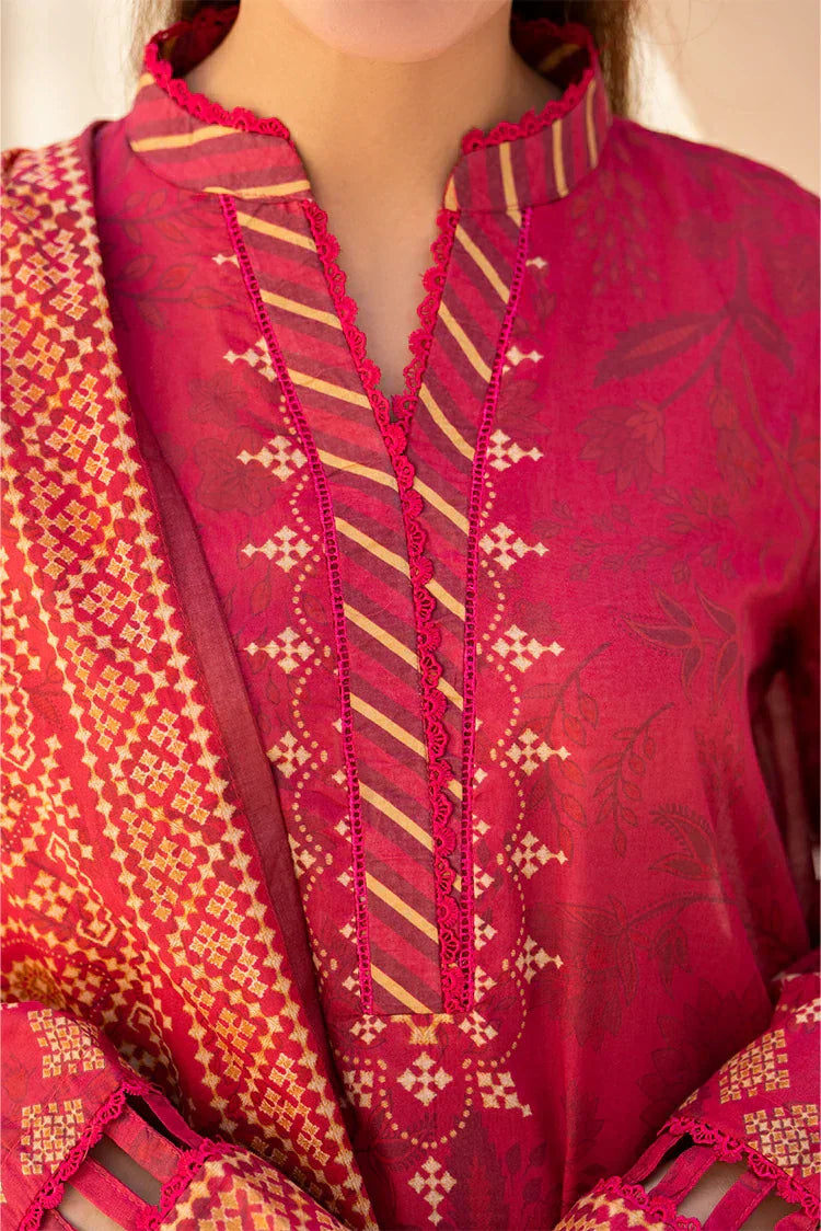 Picture of Ellena - 3-PC Unstitched Printed Lawn Suit - Available at Raja Sahib