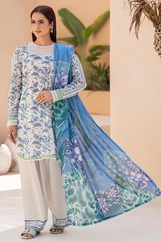 Picture of Ellena - 3-PC Unstitched Printed Lawn Suit - Available at Raja Sahib