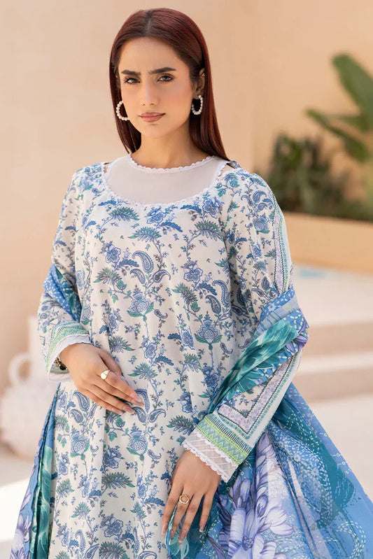 Picture of Ellena - 3-PC Unstitched Printed Lawn Suit - Available at Raja Sahib