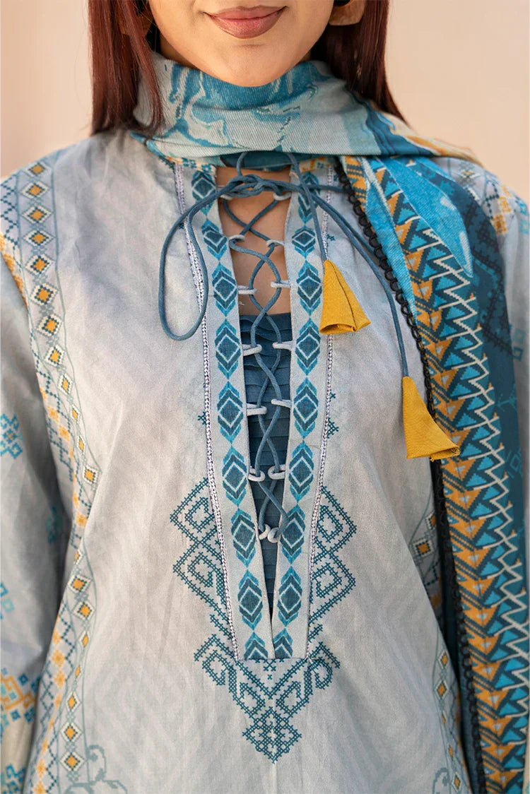 Picture of Ellena - 3-PC Unstitched Printed Lawn Suit - Available at Raja Sahib