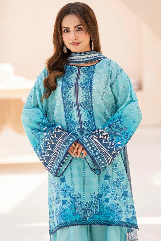 Picture of Ellena - 3-PC Unstitched Printed Lawn Suit - Available at Raja Sahib