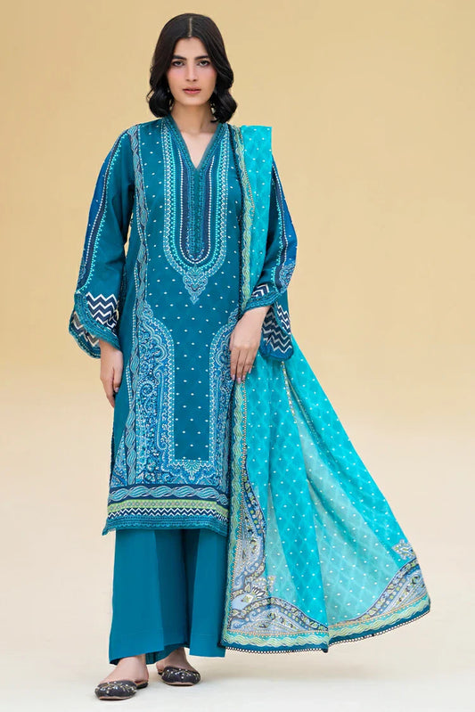 Picture of Ellena - 3-PC Unstitched Printed Lawn Suit - Available at Raja Sahib