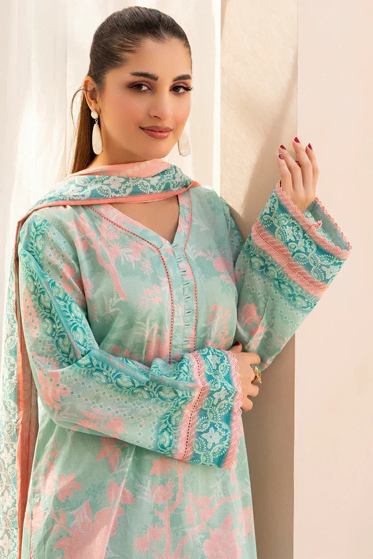 Picture of Ellena - 3-PC Unstitched Printed Lawn Suit - Available at Raja Sahib