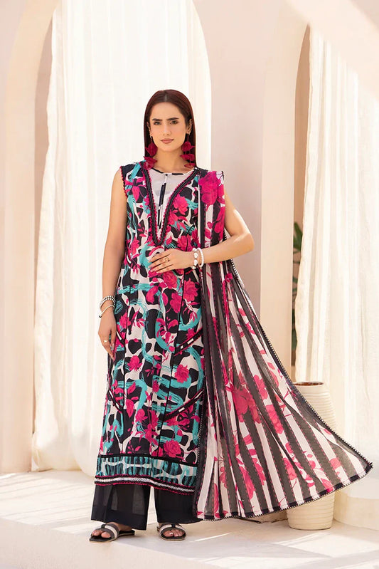 Picture of Ellena - 3-PC Unstitched Printed Lawn Suit - Available at Raja Sahib