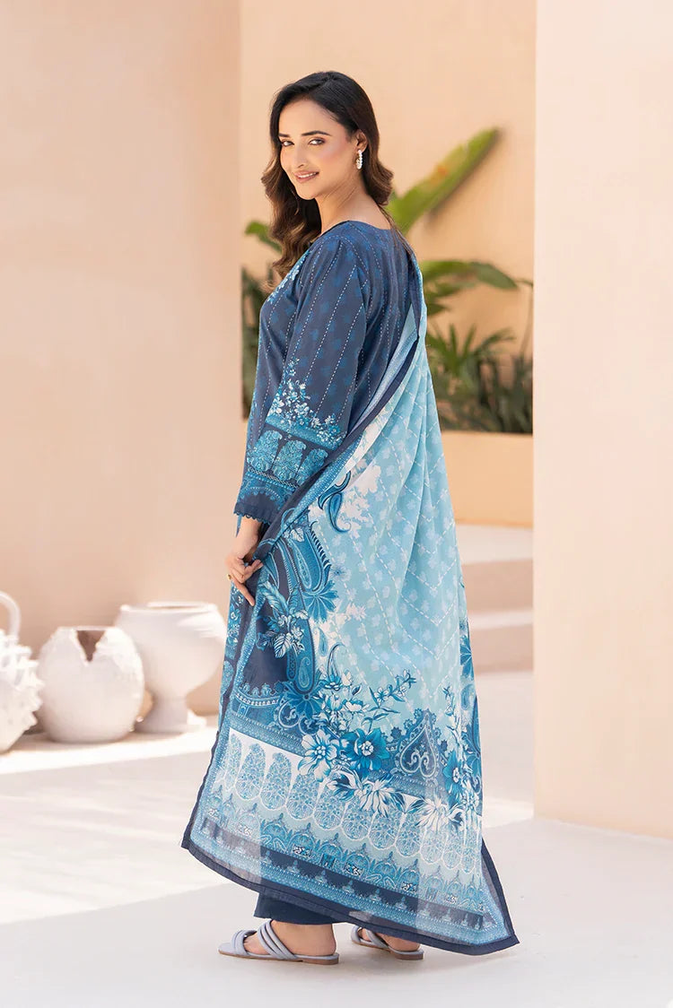 Picture of Ellena - 3-PC Unstitched Printed Lawn Suit - Available at Raja Sahib
