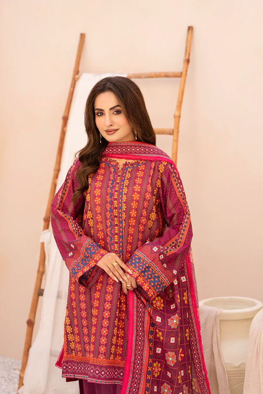 Picture of Ellena - 3-PC Unstitched Printed Lawn Suit - Available at Raja Sahib