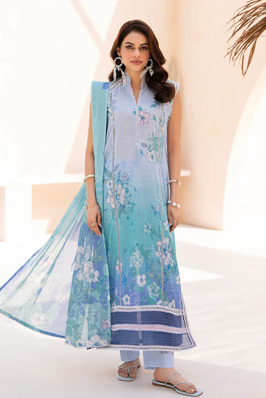 Picture of Ellena - 3-PC Unstitched Printed Lawn Suit - Available at Raja Sahib