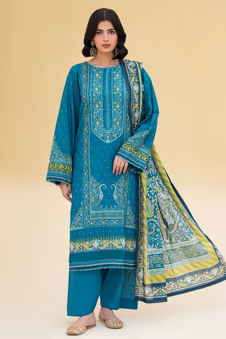 Picture of Ellena - 3-PC Unstitched Printed Lawn Suit - Available at Raja Sahib