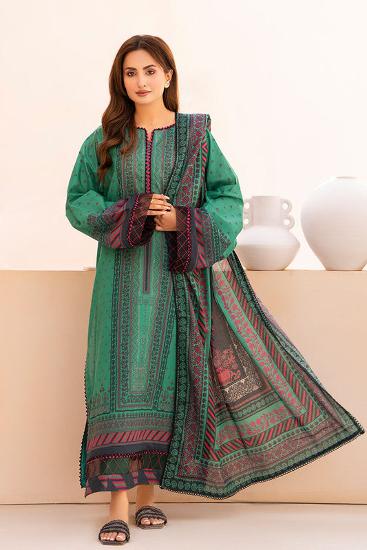 Picture of Ellena - 3-PC Unstitched Printed Lawn Suit - Available at Raja Sahib