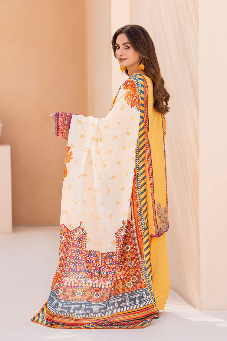 Picture of Ellena - 3-PC Unstitched Printed Lawn Suit - Available at Raja Sahib