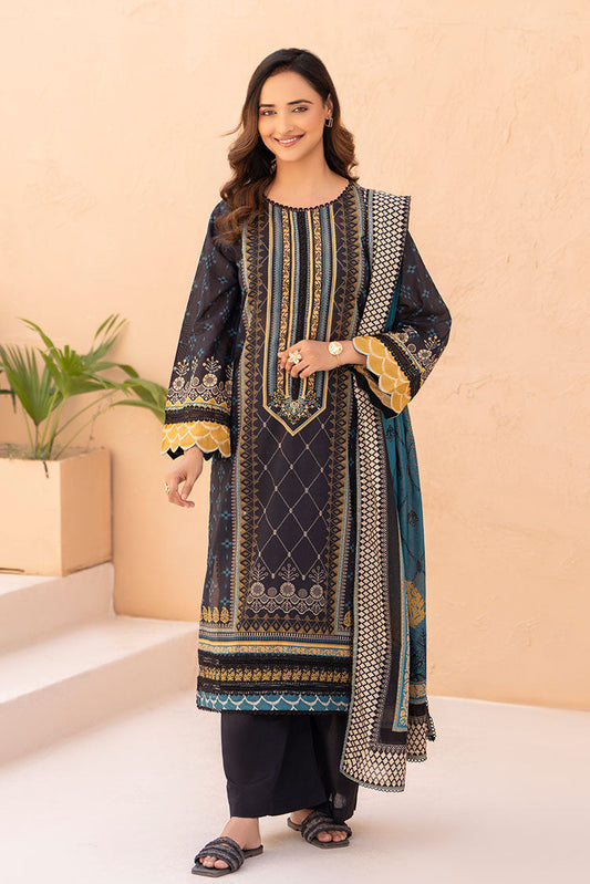 Picture of Ellena - 3-PC Unstitched Printed Lawn Suit - Available at Raja Sahib