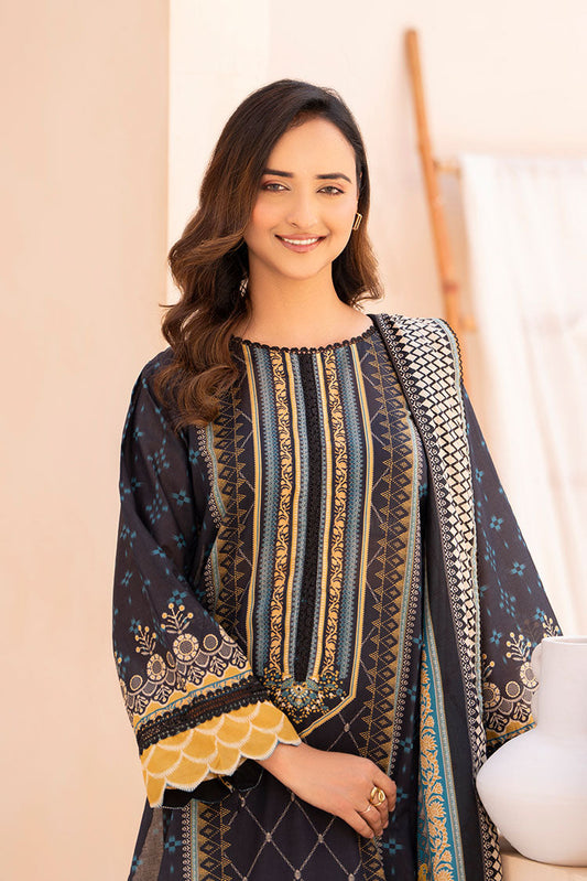 Picture of Ellena - 3-PC Unstitched Printed Lawn Suit - Available at Raja Sahib