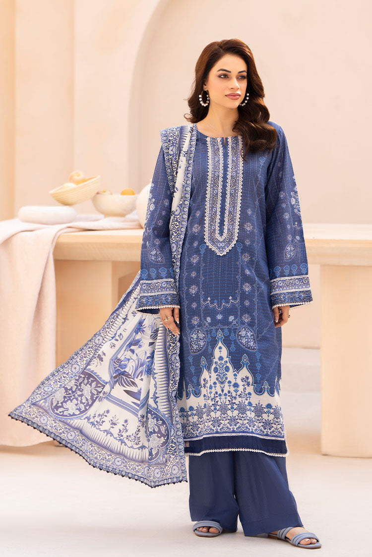 Picture of Ellena - 3-PC Unstitched Printed Lawn Suit - Available at Raja Sahib