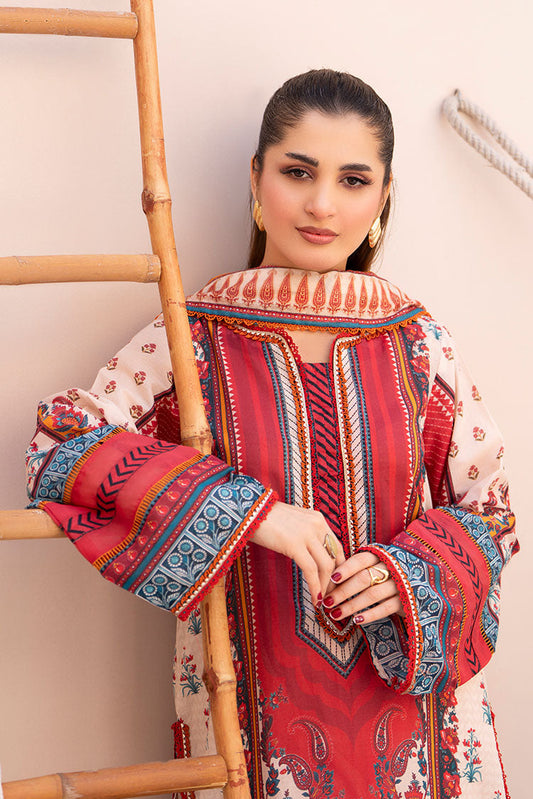 Picture of Ellena - 3-PC Unstitched Printed Lawn Suit - Available at Raja Sahib