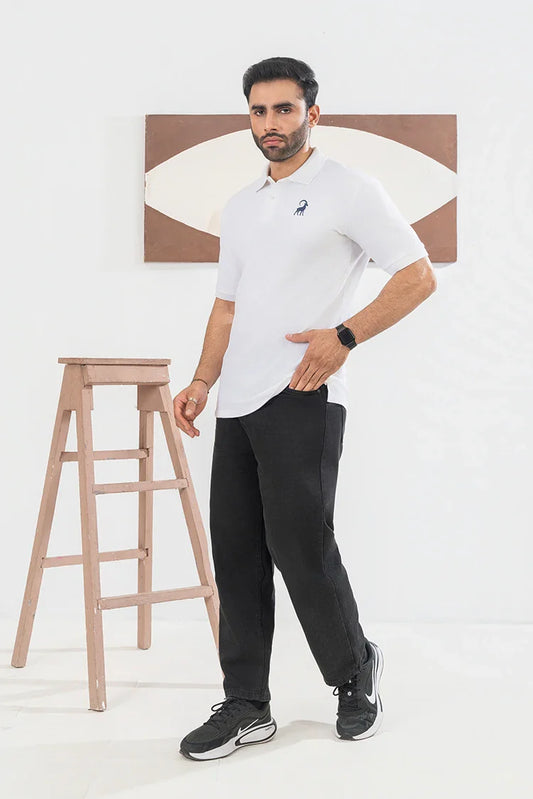 Picture of SA Pret - White Polo Shirt - Available at Raja Sahib