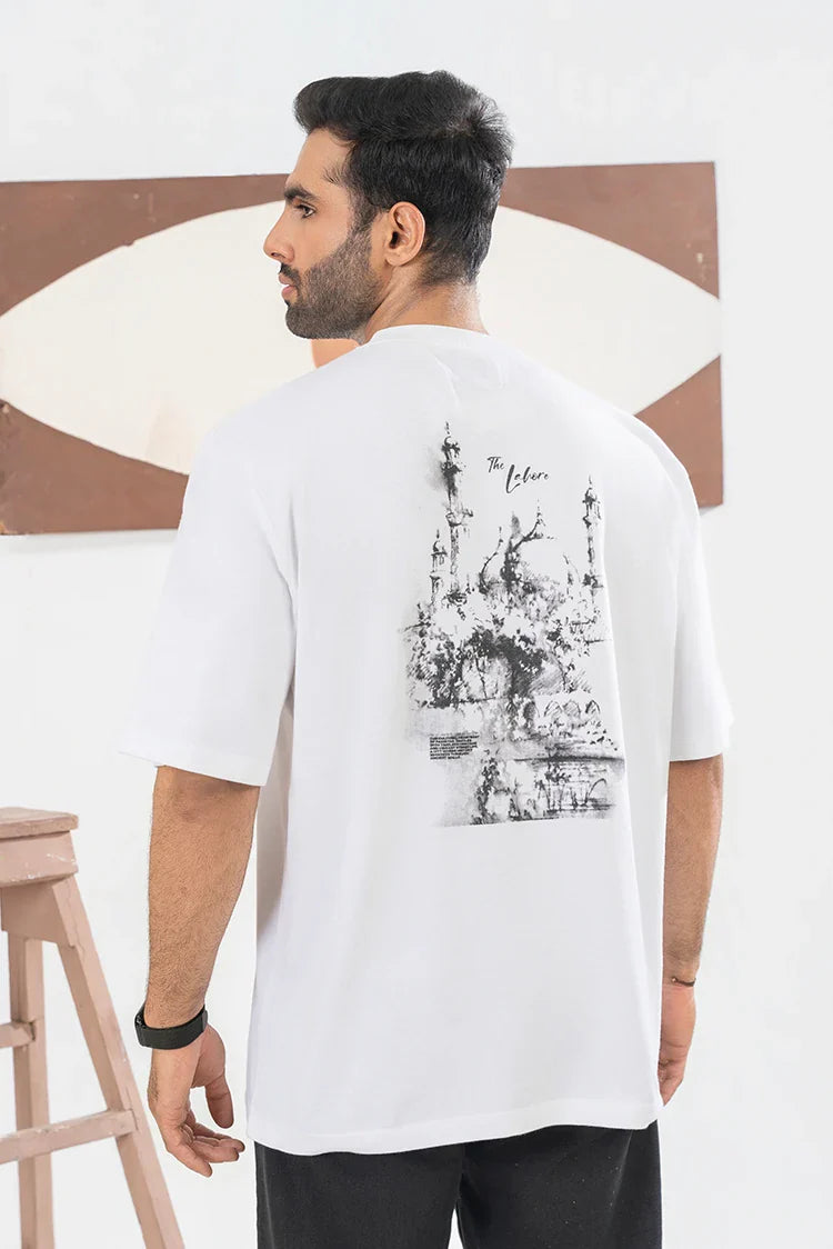 Picture of SA Pret - White Oversized T Shirt - Available at Raja Sahib