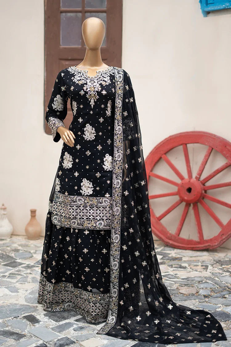 Picture of Saira Sultana - Lehanga Collection - Aasira - Black - Available at Raja Sahib
