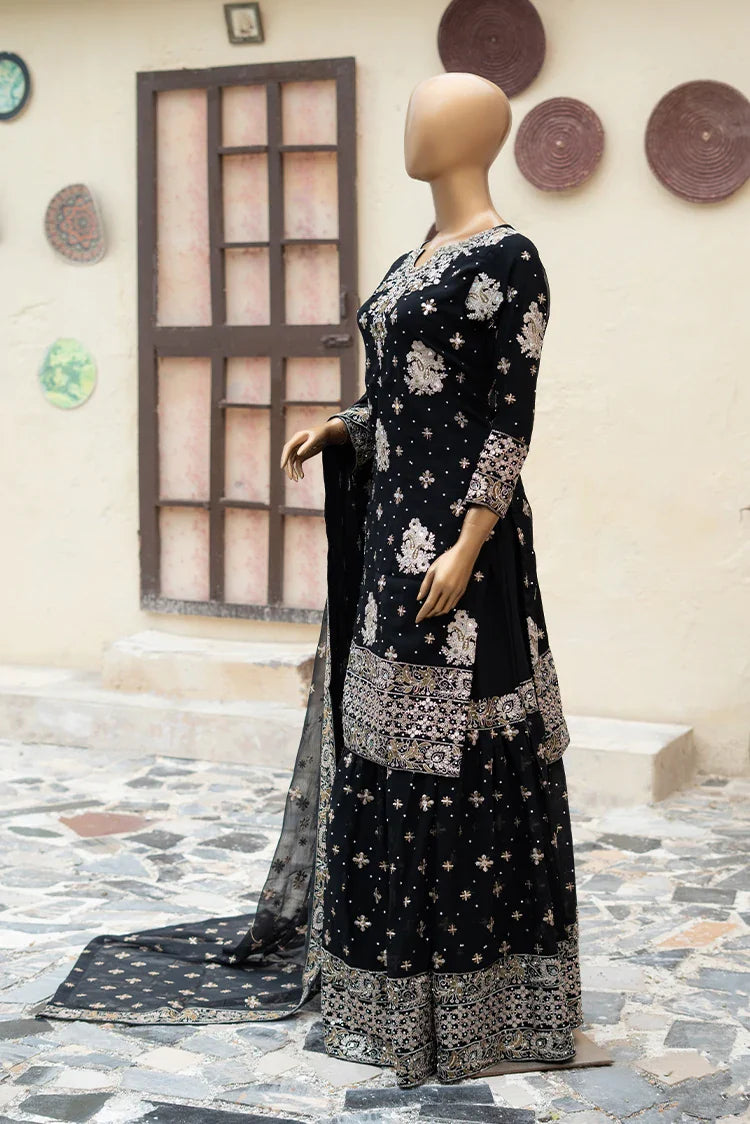 Picture of Saira Sultana - Lehanga Collection - Aasira - Black - Available at Raja Sahib