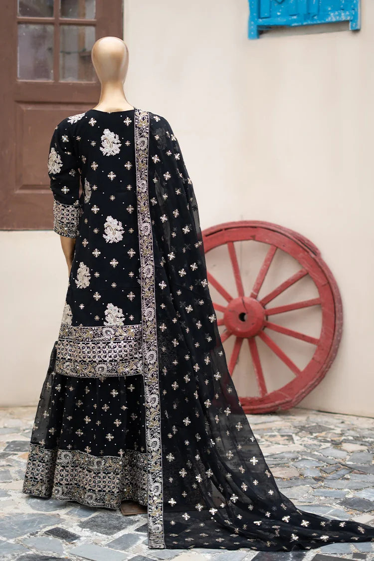 Picture of Saira Sultana - Lehanga Collection - Aasira - Black - Available at Raja Sahib