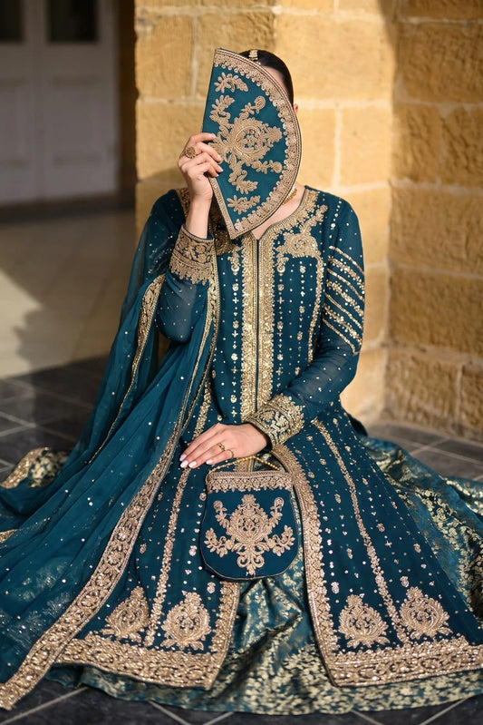 Saira Sultana - Parizah - Teal - 4 Piece