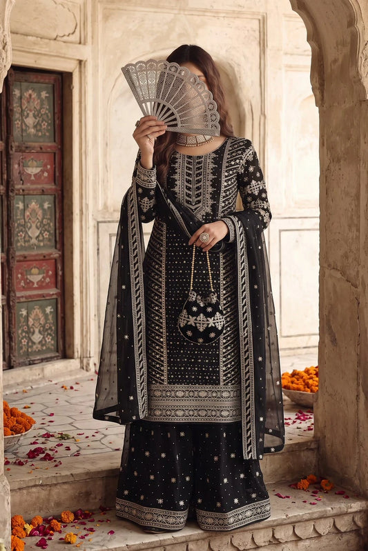 Saira Sultana - Saba - Black - 4 Piece