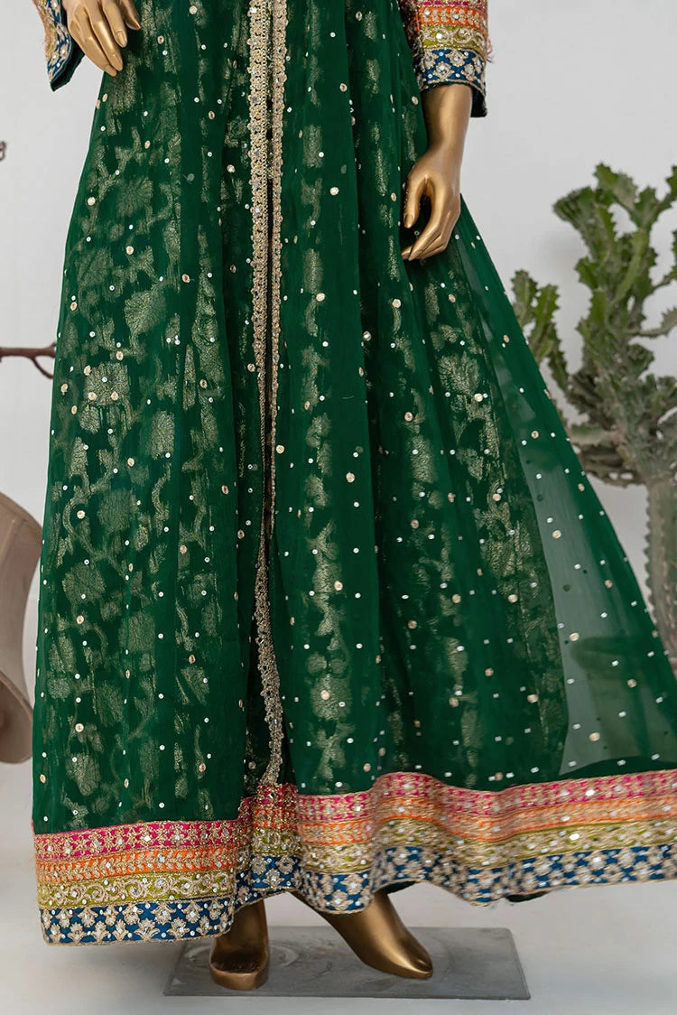 Picture of Saira Sultana - Andaaz - Sumaira - Bottle Green - Available at Raja Sahib